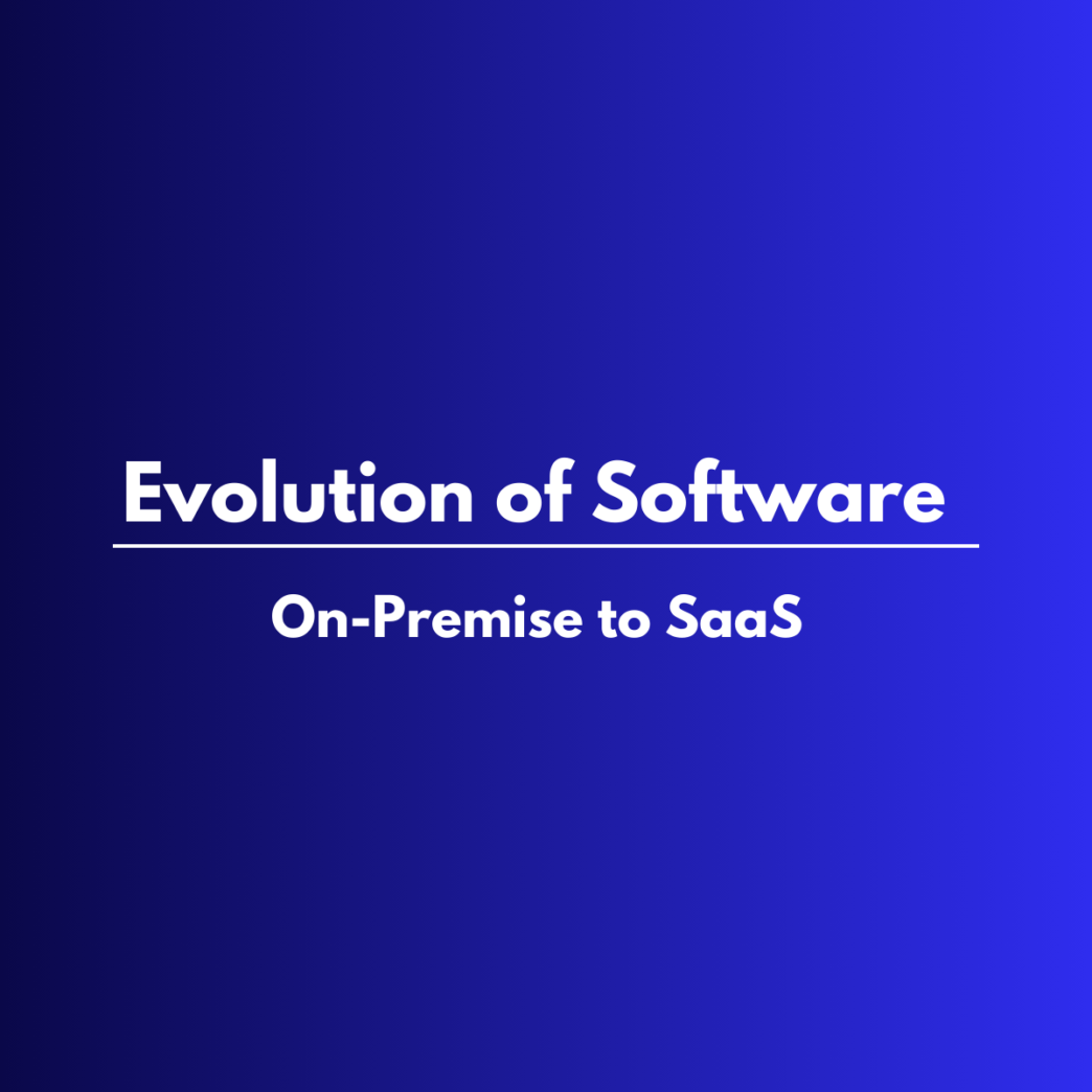 The image say Evolution of software, also can be said as History of SaaS