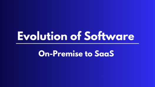 The image say Evolution of software, also can be said as History of SaaS