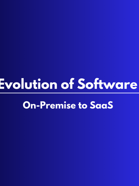 The image say Evolution of software, also can be said as History of SaaS