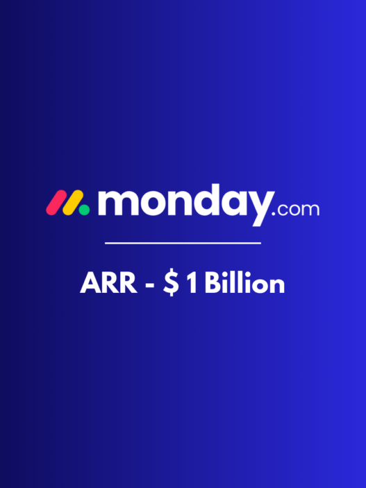 Cover photo for the blog which has the logo of monday.com and ARR - S1 billion captioned