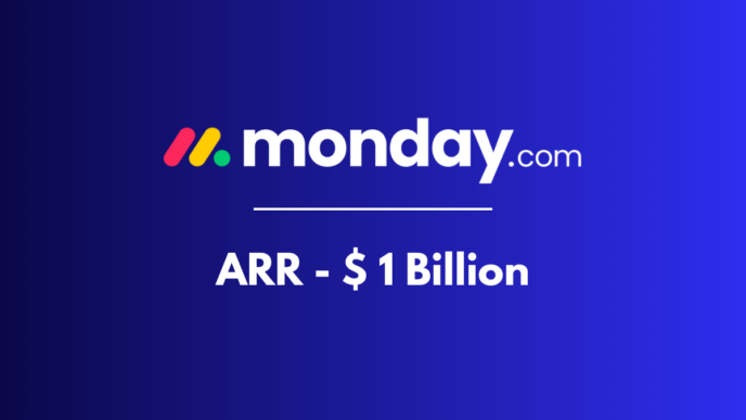 Cover photo for the blog which has the logo of monday.com and ARR - S1 billion captioned